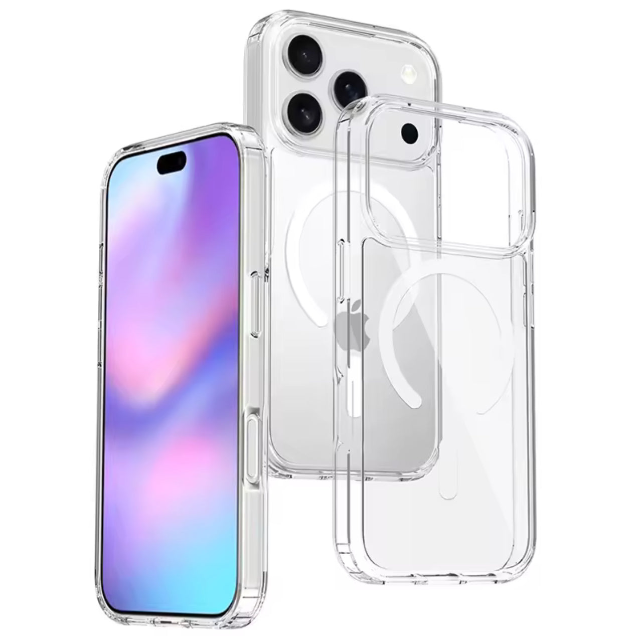 PJun Branded HD Clear MagSafe Hardshell Phone Case- iPhone 17 Series 2025 PJun Branded HD Clear MagSafe Hardshell Phone Case- iPhone 17 Series 2025
